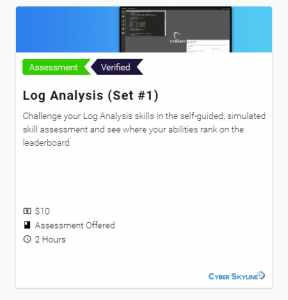 Log Analysis Skill Assessment