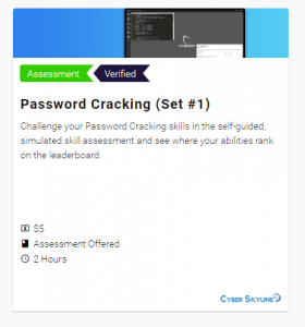 Password Cracking Skill Assessment