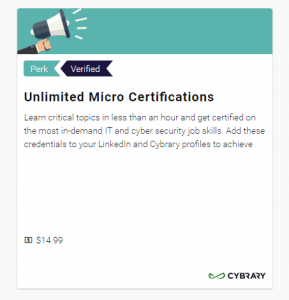 Unlimited Micro Certifications Perk
