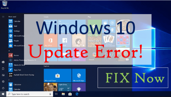 Windows 10 Update Error Fix