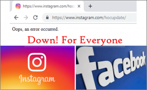 Instagram and Facebook Down