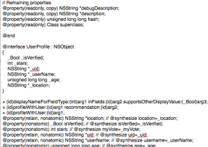 iOS Runtime Header