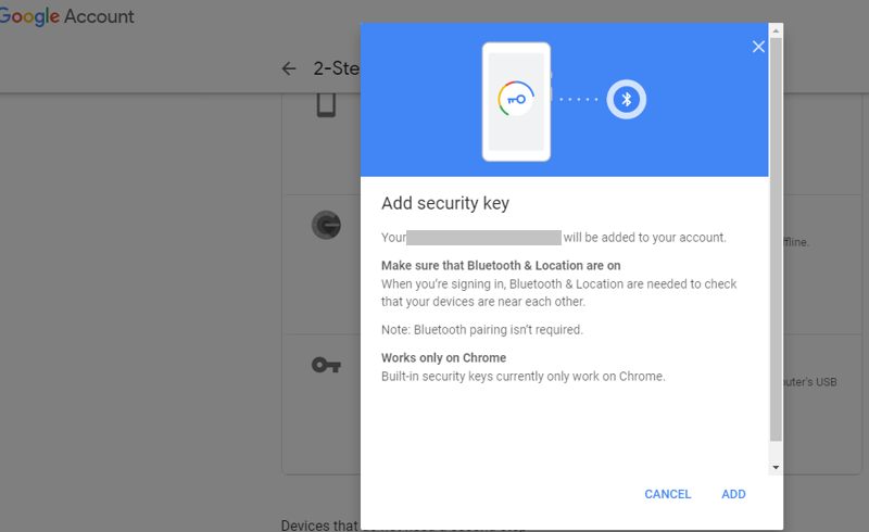 Android Phone Security Key