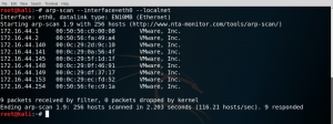 ARP Scan Interface Localnet