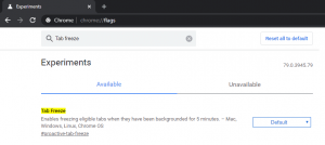 Chrome Tab Freeze