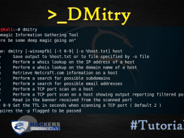 DMitry Information Gathering Suite TutorialDMitry Information Gathering Suite Tutorial