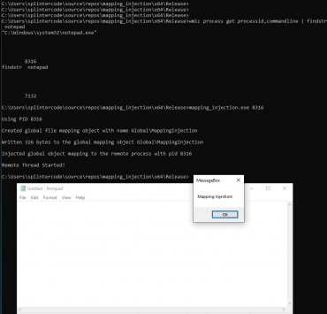 Mapping Injection- Another Windows Process Injection