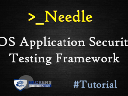 Needle iOS Application Security Framework