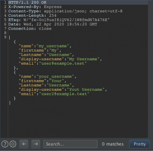 Burp Suite JSON Data