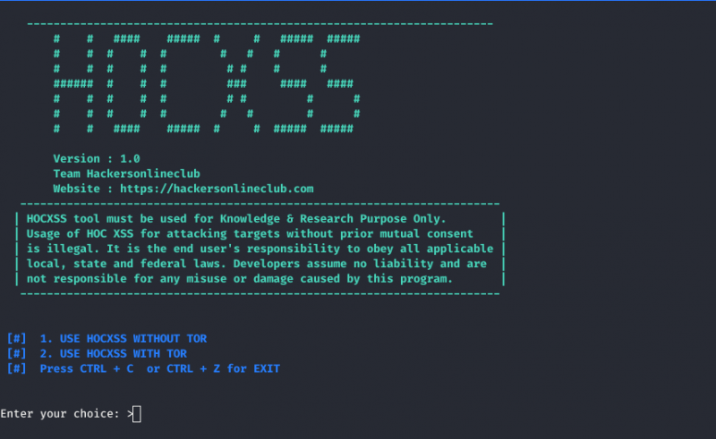 HOCXSS Automatic Cross Site Scripting XSS Vulnerability Scanner