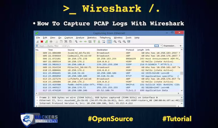 Capture PCAP Logs in Wireshark