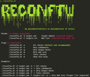 Recontftw Commands