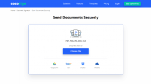 Cocosign send document securely