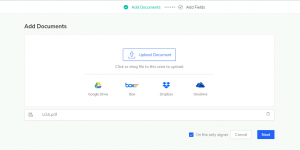 Cocosign upload documents