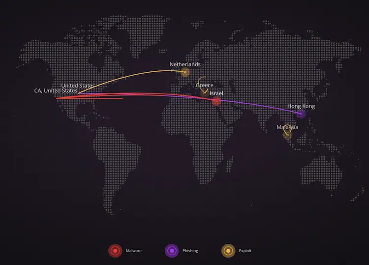 Checkpoint Cyber Attack Map