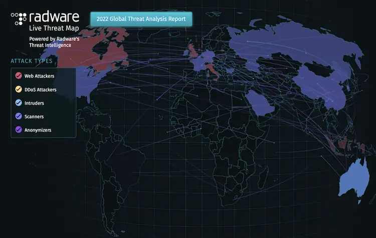 Radware Live Cyber Attack Map