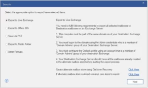 Stellar Export feature