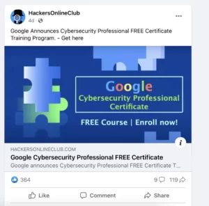 HOC FB Post and reach