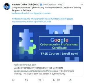 HOC Twitter post