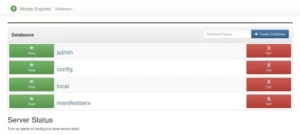 DB found in Mango Express Status