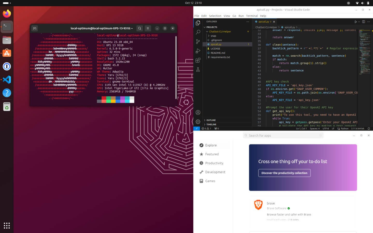 Ubuntu Mantic Minotaur Desktop Screenshot.png
