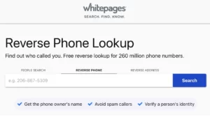 WhitePages Reverse Phone Lookup