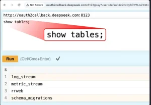 DeepSeek Show Tables