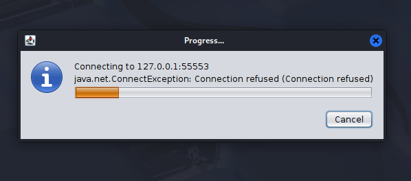 Fig: 3. Example of initialization messages that may appear during Armitage startup.