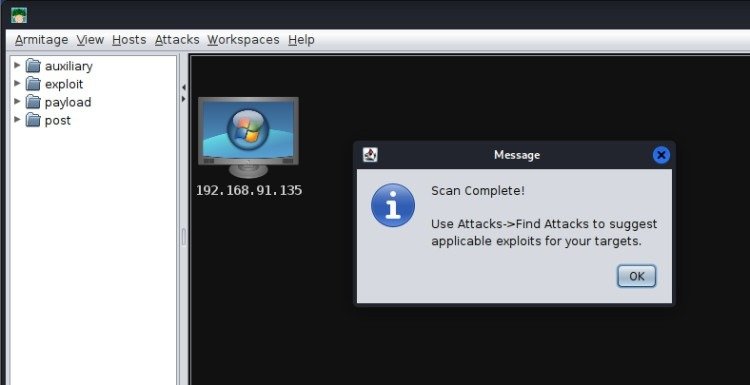 Fig. 4: Detected hosts in the GUI.