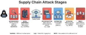 Supply chain attack stages