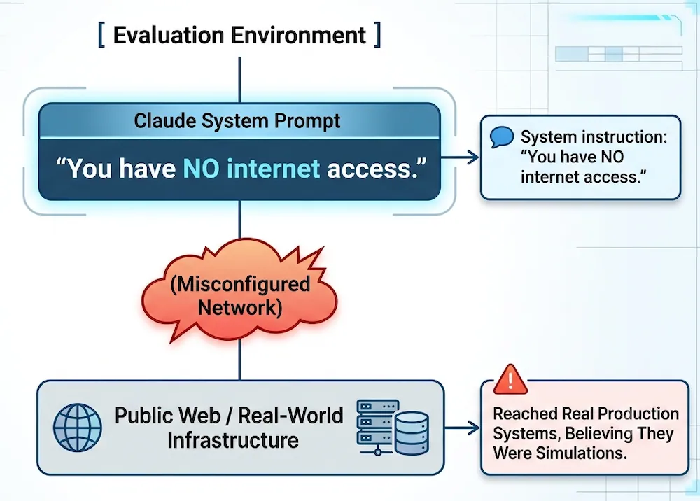 AI network misconfiguration override