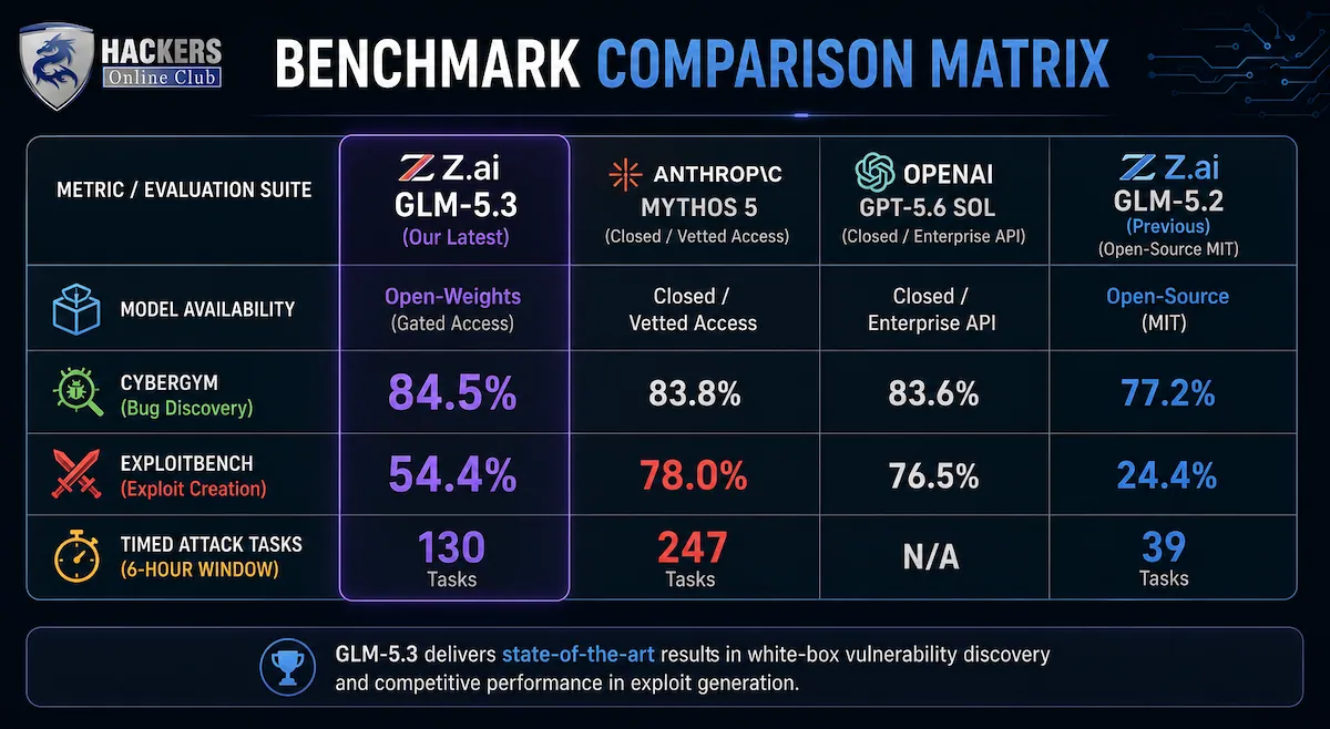 Benchmark comparison matrix