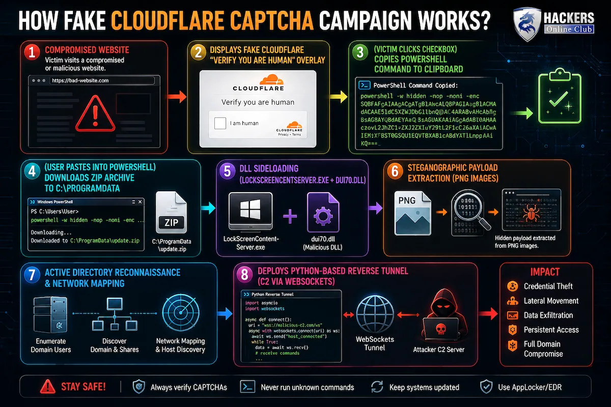 Fake Cloudflare captcha campaign works