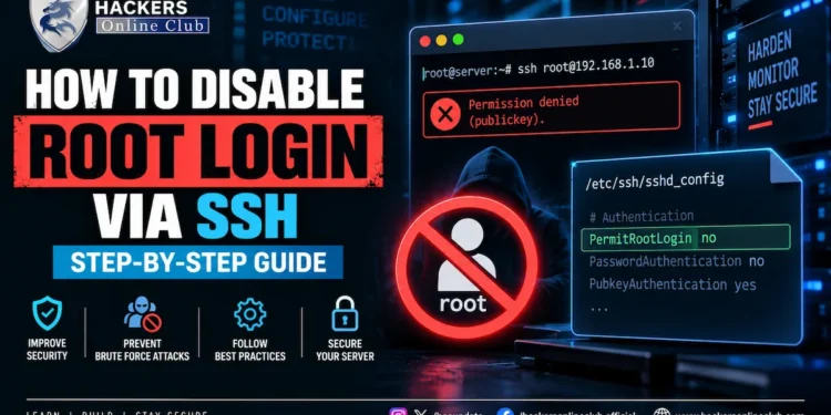 How to disable root login via SSH