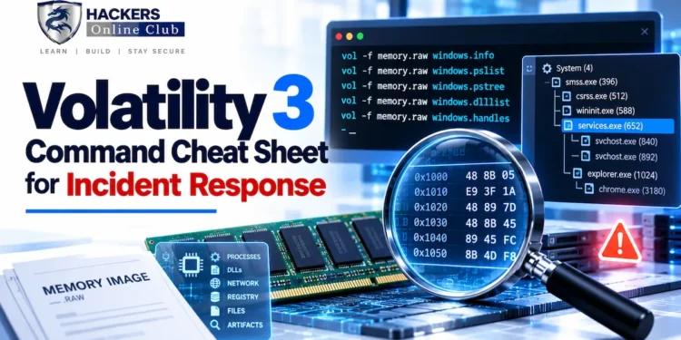 Volatility 3 Command Cheat Sheet for Incident Response 5 Volatility 3 Command Cheat Sheet